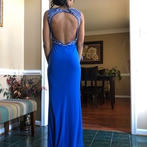 Blue Prom dress with open back!